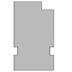 greenteQ  Fensterbankanschluss-Dämmprofil hochdämmend 0,95 Uwert, 2350 x 40 x 60/68 mm, einseitig 1 mm PVC weiß, passend für Rehau Euro-Design 70 AD Produktbild