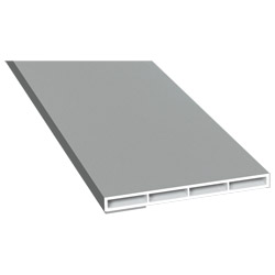 Kammerprofil 80x7 mm SK Lg. 6,00 mfoliert, ohne Nase70 0405-083 SIGNALGRAU GLATT [50] Produktbild