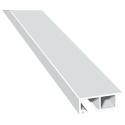 Anschluß-Profil 40 mm Lg. 6,00 mklipsbar, Weiß, mit Nase, Produktbild