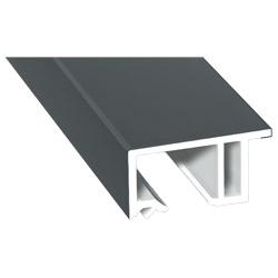 Anschluß-Profil 30 mm Lg. 6,00 mfoliert, klipsbar, mit Nase, 70 1605-083 ANTHRAZITGRAU GLATT(55) Produktbild
