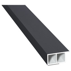 Kammerprofil 30x15 mm SK Lg. 6,00 mfoliert, mit NasePX 47858 ANTHRAZIT ULTI MATT [140] Produktbild