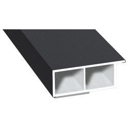Kammerprofil 40x15 mm SK Lg. 6,00 mfoliert, mit NasePX 47858 ANTHRAZIT ULTI MATT [140] Produktbild