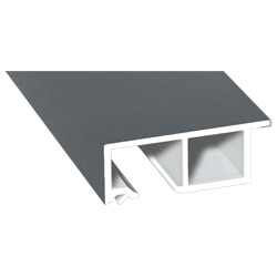 Anschluß-Profil 40 mm Lg. 6,00 mfoliert, klipsbar, mit Nase, 70 1205-167 BASALTGRAU (52) Produktbild