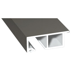 Anschluß-Profil 40 mm Lg. 6,00 mfoliert, klipsbar, mit Nase, 70 3905-167 QUARZGRAU (64) Produktbild