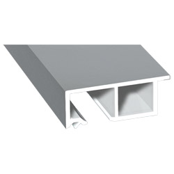 Anschluß-Profil 40 mm Lg. 6,00 mfoliert, klipsbar, mit Nase, 71 5505-167 SILBERGRAU (66) Produktbild