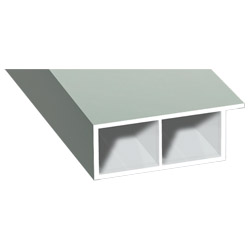 Kammerprofil 40x15 mm Lg. 6,00 mfoliert, mit Nase70 3805-083 ACHATGRAU GLATT [61] Produktbild