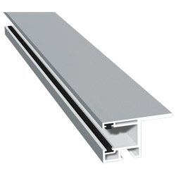 Rollladenführung 30x32 mm Lg. 6,00 mfoliert, mit zwei schwarzen BürstenGK Grau71 5505-083 SILBERGRAU GLATT [65] Produktbild