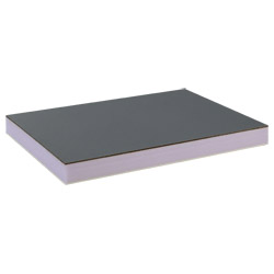 greenteQ Sandwichplatte HPL/HD/PVC einseitig HPL Renolit, XPS-Kern, Grautöne Produktbild