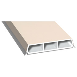 Trapez-Sprosse 65 mm SK Lg. 6,00 mfoliert, mit zwei grauen Weichlippen456 5054 CREMEWEIß COOL COLOR [131] Produktbild