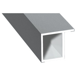 Kammerprofil 17x15 mm Lg. 6,00 mfoliert, mit Nase71 5505-167 SILBERGRAU [66] Produktbild