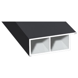 Kammerprofil 40x15 mm Lg. 6,00 mfoliert, mit NasePX 47858 ANTHRAZIT ULTI MATT [140] Produktbild