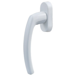 greenteQ Fenstergriff FG31.AL F9016 mit 37 mm Vierkantstift 7 mm, 45°, Nocken-Ø 10 mm, inkl. Schrauben M5x45 mm Produktbild