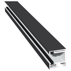 Rollladenführung 30x32 mm Lg. 6,00 mfoliert, mit zwei schwarzen BürstenGK Grau436 6050 SCHIEFERGRAU MATT [143] Produktbild