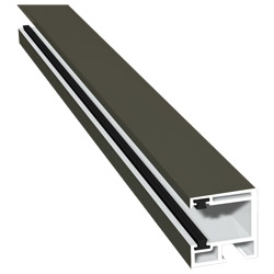Rolladenschiene 30x32 K Lg. 6,00 m. Bürste eingezogen - zweiseitig Quarzgrau satin 436 7047 GK braun Produktbild
