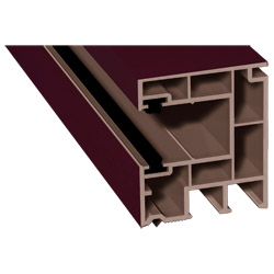 Rollladenführung 40x47 mm Lg. 6,50 mfoliert, mit zwei schwarzen BürstenGK Braun300505-167 WEINROT [17] Produktbild