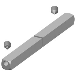 greenteQ Vierkantstift geteilt DG.H.AP.ORS 9x66/81,5 mm verzinkt Produktbild