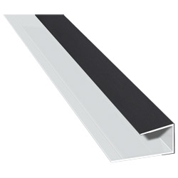 U-Profil 34x21x24 mm Lg. 6,00 mfoliertPX 47097 BLACK ULTI MATT [139] Produktbild