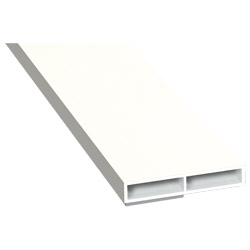 Kammerprofil 40x7 mm SK Lg. 6,00 mfoliert, ohne NasePX 5205 WEIß [75] Produktbild