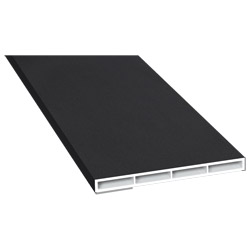 Kammerprofil 80x7 mm SK Lg. 6,00 mfoliert, ohne NasePX 47097 BLACK ULTI MATT [139] Produktbild