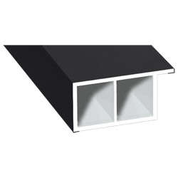 Kammerprofil 30x15 mm Lg. 6,00 mfoliert, mit NasePX 47097 BLACK ULTI MATT [139] Produktbild