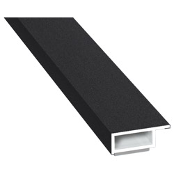 Kammerprofil 20x7 mm SK Lg. 6,00 mfoliert, mit NasePX 47097 BLACK ULTI MATT [139] Produktbild