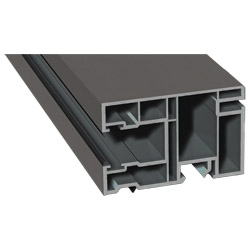 Mini-Rollladenführung 58x38 mm Lg. 6,50 mfoliert, mit zwei schwarzen WeichlippenGK Grau436 1016 ALUX GRAUALUMINIUM [102] Produktbild