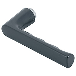 Hoppe Lochteil-Drücker Hamburg 1700, Alu F9714M schwarz matt, für Schnellstift Vierkantstift 8/8,5 mm ohne Schrauben Produktbild