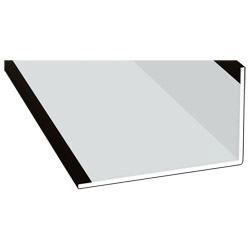 Winkelprofil 60x100x3 mm Lg. 6,00 mAußen foliert85 1805-167 SCHWARZBRAUN [72] Produktbild
