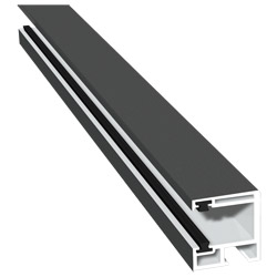 Rollladenführung 30x32 mm Lg. 6,00 mfoliert, mit zwei schwarzen BürstenGK Grau470 6003 MATTEX ANTHRAZITGRAU [161] Produktbild