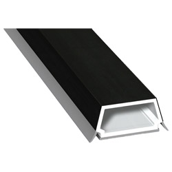 Trapez-Sprosse 27 mm SK Lg. 6,00 mfoliert, mit zwei schwarzen Weichlippen446 7062 JET BLACK SFTN CC+ [146] Produktbild