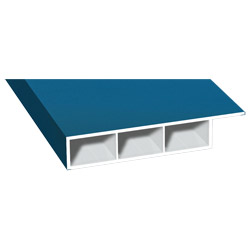 Kammerprofil 80x15 mm Lg. 6,00 mfoliert, mit Nase50 0705-167 BRILLANTBLAU [43] Produktbild