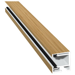 Rollladenführung 30x32 mm Lg. 6,00 mfoliert, mit zwei schwarzen BürstenGK Grau470 3001 TURNER OAK MALT [147] Produktbild