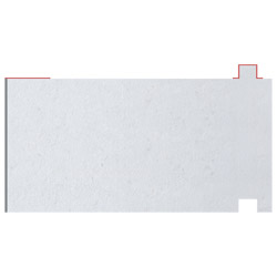 greenteQ Unterbaudämm-Profil mit Klebestreifen Türschwelle 2350x30/33x60, gefräst, einseitige PVC-Beschichtung 1mm , ähnlich dem RAL Farbton 7004 Produktbild