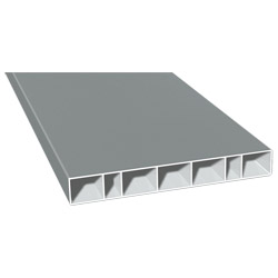Hohlkammerprofil 150x20 mm Lg. 6,00 mfoliert70 0405-083 SIGNALGRAU GLATT [50] Produktbild
