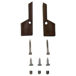 Zubehörbeutel Nr. 2 für hohen Wetterschenkel Set: 2 Kunststoff-Endkappen braun, 2 Linsenfräskopfschrauben 3/25 mm 3 Bohrschrauben 4,2/16 mm, 3 Madensc Produktbild