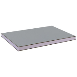 greenteQ Sandwichplatte HPL/HPL beidseitig foliert Renolit, XPS-Kern, Grautöne Produktbild