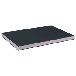 greenteQ Sandwichplatte HPL/HPL beidseitig foliert Renolit, XPS-Kern, Grautöne Produktbild