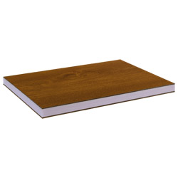 greenteQ Sandwichplatte HPL/HPL beidseitig foliert Renolit, XPS-Kern, Holztöne Produktbild