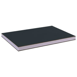 greenteQ Sandwichplatte HPL/HPL beidseitig foliert Renolit, XPS-Kern, Grautöne Produktbild
