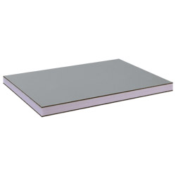 greenteQ Sandwichplatte HPL/HPL beidseitig foliert Renolit, XPS-Kern, Grautöne Produktbild