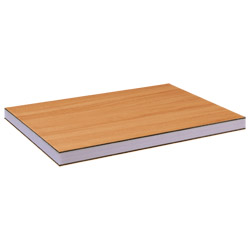 greenteQ Sandwichplatte HPL/HPL beidseitig foliert Renolit, XPS-Kern, Holztöne Produktbild