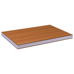 greenteQ Sandwichplatte HPL/HPL beidseitig foliert Renolit, XPS-Kern, Holztöne Produktbild