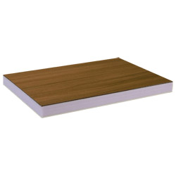 greenteQ Sandwichplatte HPL/HD/PVC einseitig HPL Renolit, XPS-Kern, Holztöne Produktbild
