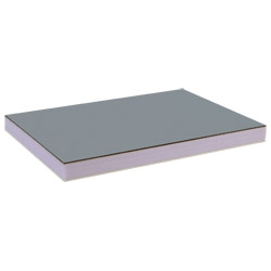 greenteQ Sandwichplatte HPL/HD/PVC einseitig HPL Hornschuch, XPS-Kern, Grautöne Produktbild