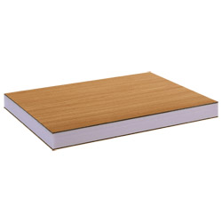 greenteQ Sandwichplatte HPL/HPL beidseitig foliert Renolit, XPS-Kern, Holztöne Produktbild
