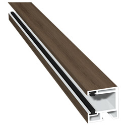 Rollladenführung 30x32 mm Lg. 6,00 mfoliert, mit zwei schwarzen BürstenGK Braun470 3004 TURNER OAK TOFFEE [160] Produktbild