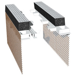 Adapter 195 mmWeiß, mit 20 mm Flex-Schaummit Armierungsgewebe, VE: 40 Paar Produktbild