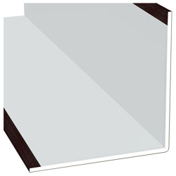 Winkelprofil 100x100x3 mm Lg. 6,00 mAußen foliert80 9905-167 MARONIBRAUN [71] Produktbild