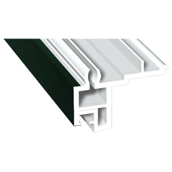 Fensterbankanschlussprofil Schüco 20 mm Lg. 6,00 mfoliert61 2505-167 DUNKELGRÜN [49] Produktbild