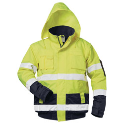 Warnschutz-Pilotjacke HASSO Gr.L fluoresz.gelb/marine SAFESTYLE Produktbild